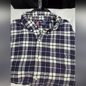 Chaps Mens Multicolor Plaid Button-Down 100% Cotton Shirt Size XL Casual Classic